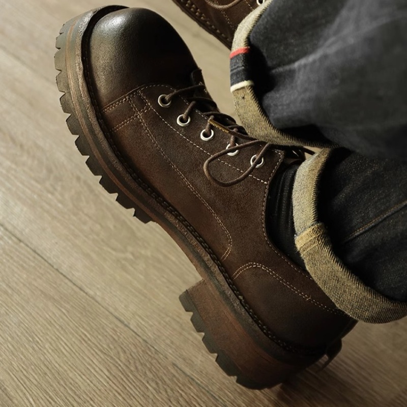Formal Men Daily Wear Shoes - American Retro Big Toe Genuine Leather