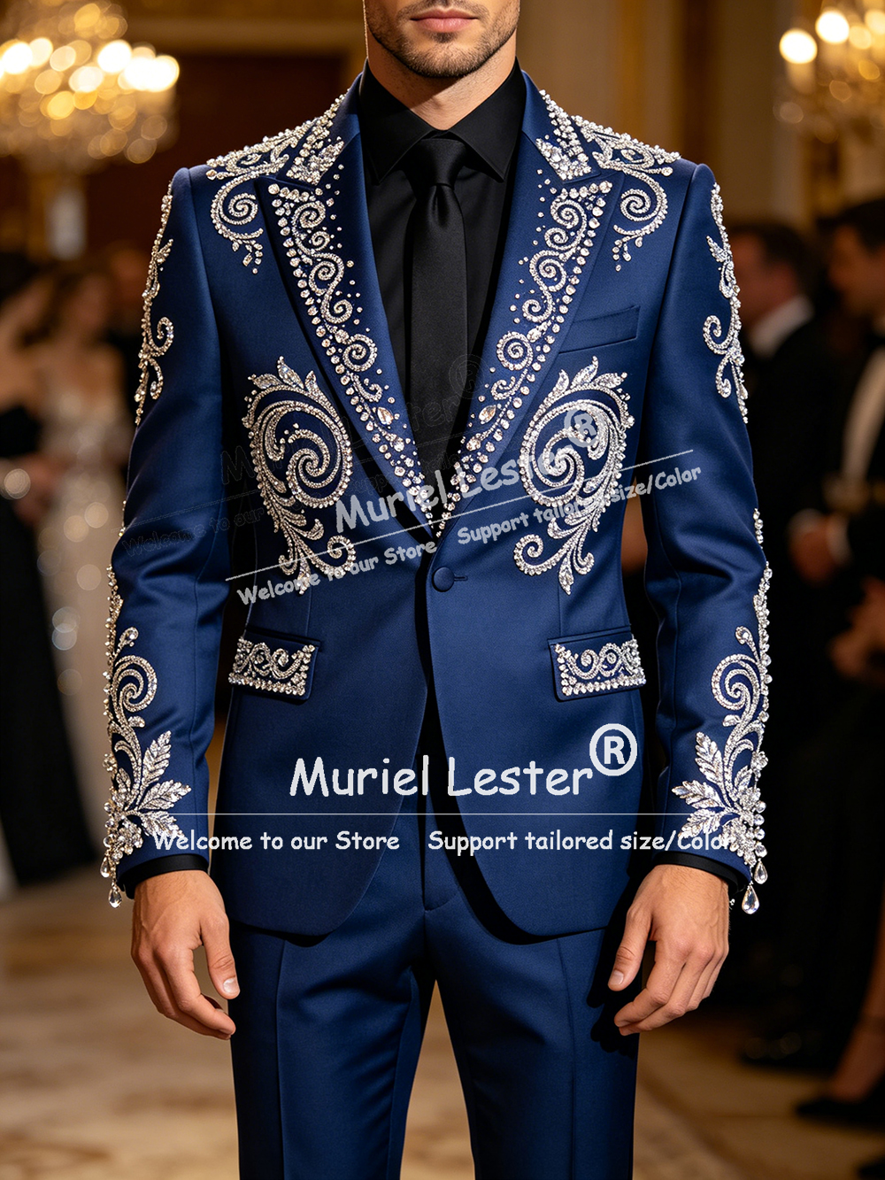 Men'S Formal Wear Jewelry - Glitter Jewelry Beading Suit Men Formal