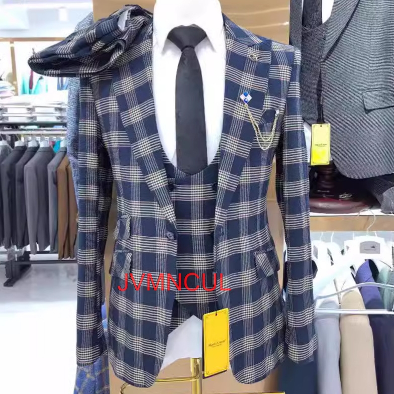 Men's Color Block 3 Piece Suit - Men'S Formal Wear For Reception recensie en prijs