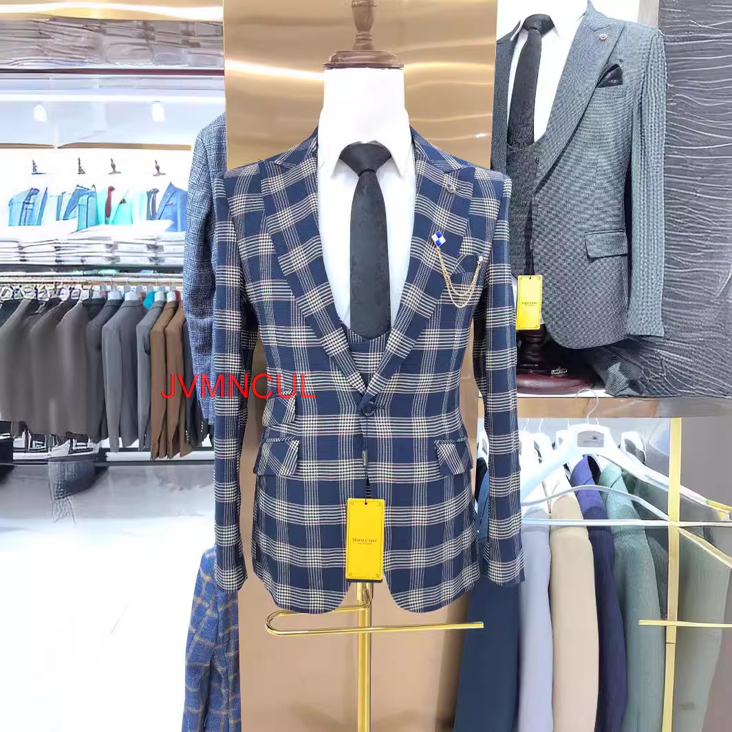 Men's Color Block 3 Piece Suit - Men'S Formal Wear For Reception recensie en prijs