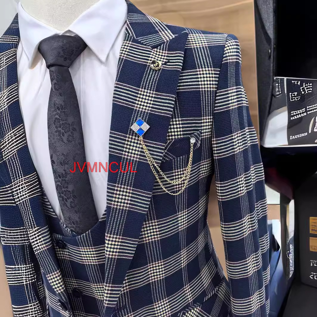Men's Color Block 3 Piece Suit - Men'S Formal Wear For Reception recensie en prijs
