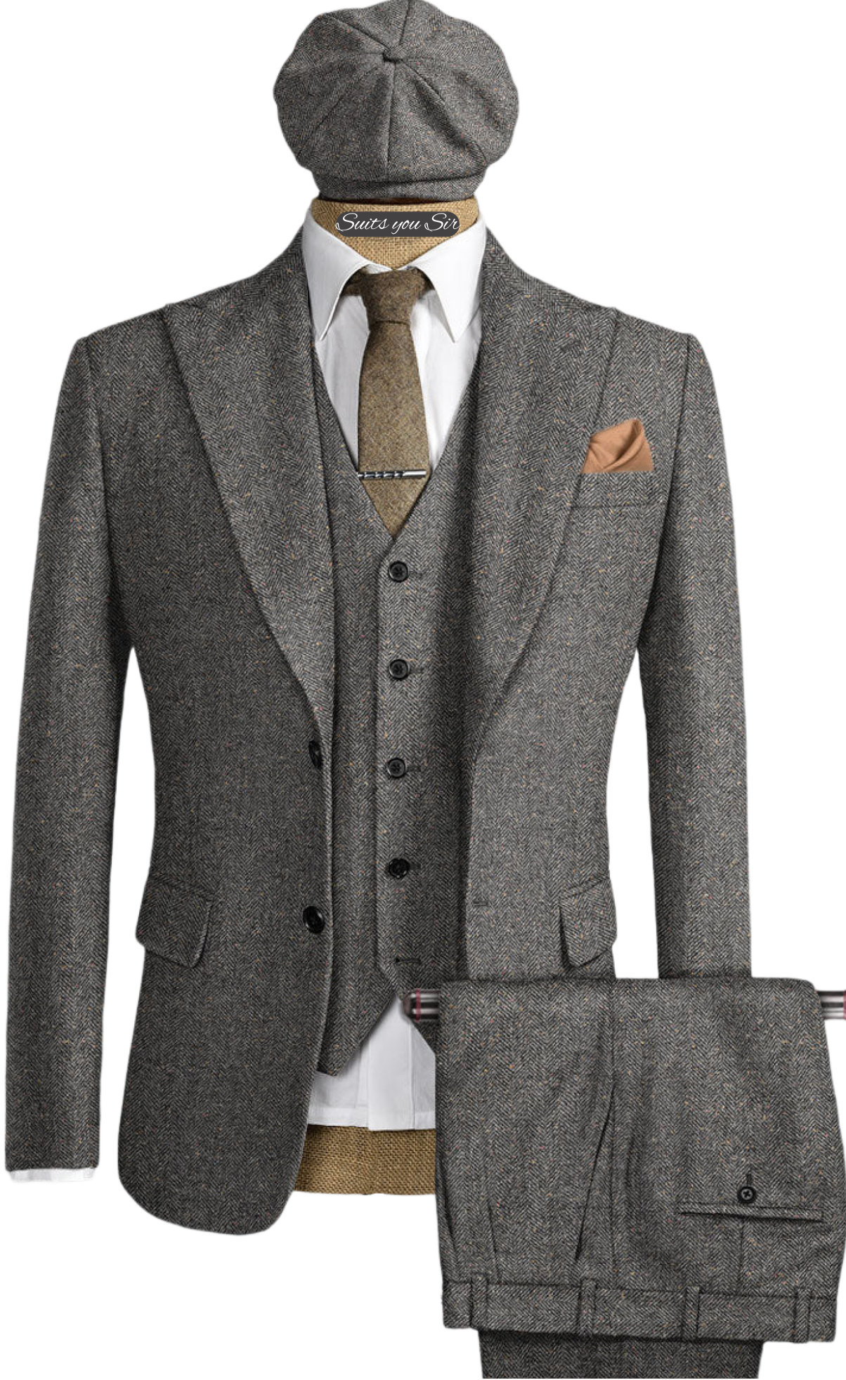 Mens Herringbone Suits 3 Piece - Men'S Formal Wear No Suit recensie en prijs