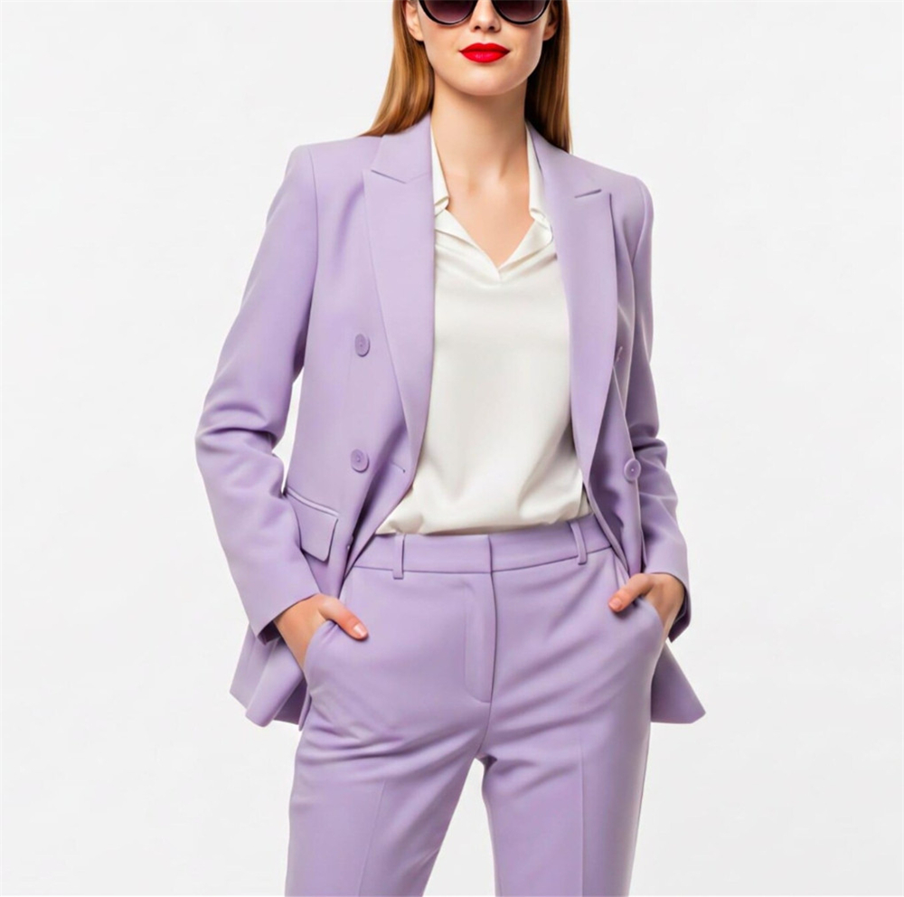 Modern Women's Suits 2 Pcs Lav - Double Breasted Blazer recensie en prijs