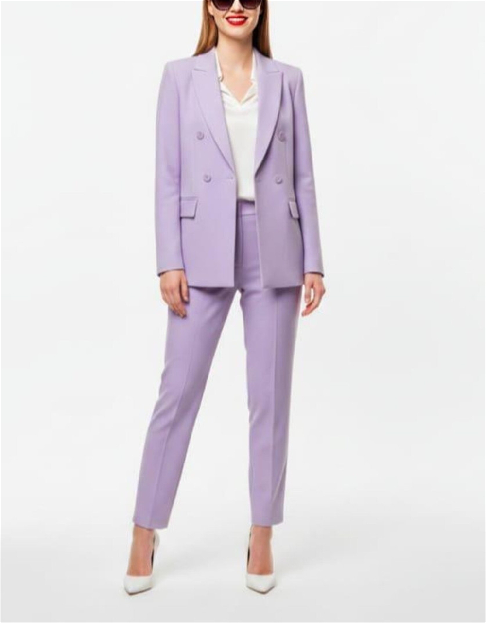 Modern Women's Suits 2 Pcs Lav - Double Breasted Blazer recensie en prijs