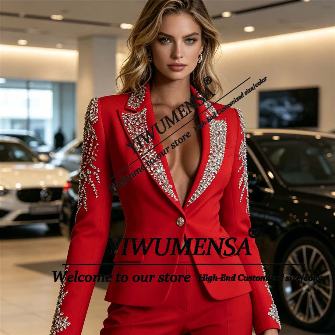 Luxury Women Suits 2 Pieces Se - Double Breasted Blazer recensie en prijs