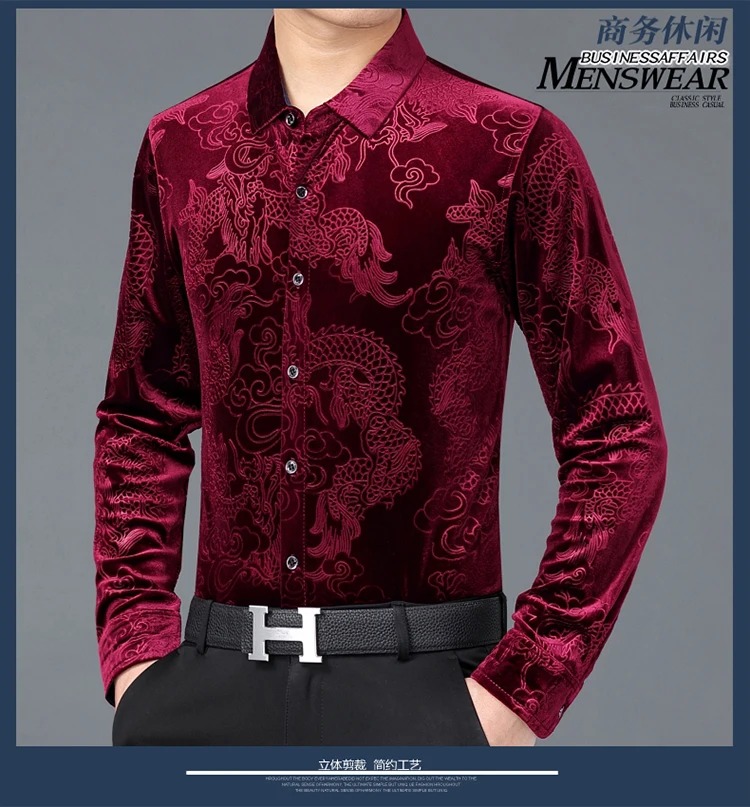 Men's long sleeve shirt Chines - Men Formal Party Wear Dress recensie en prijs