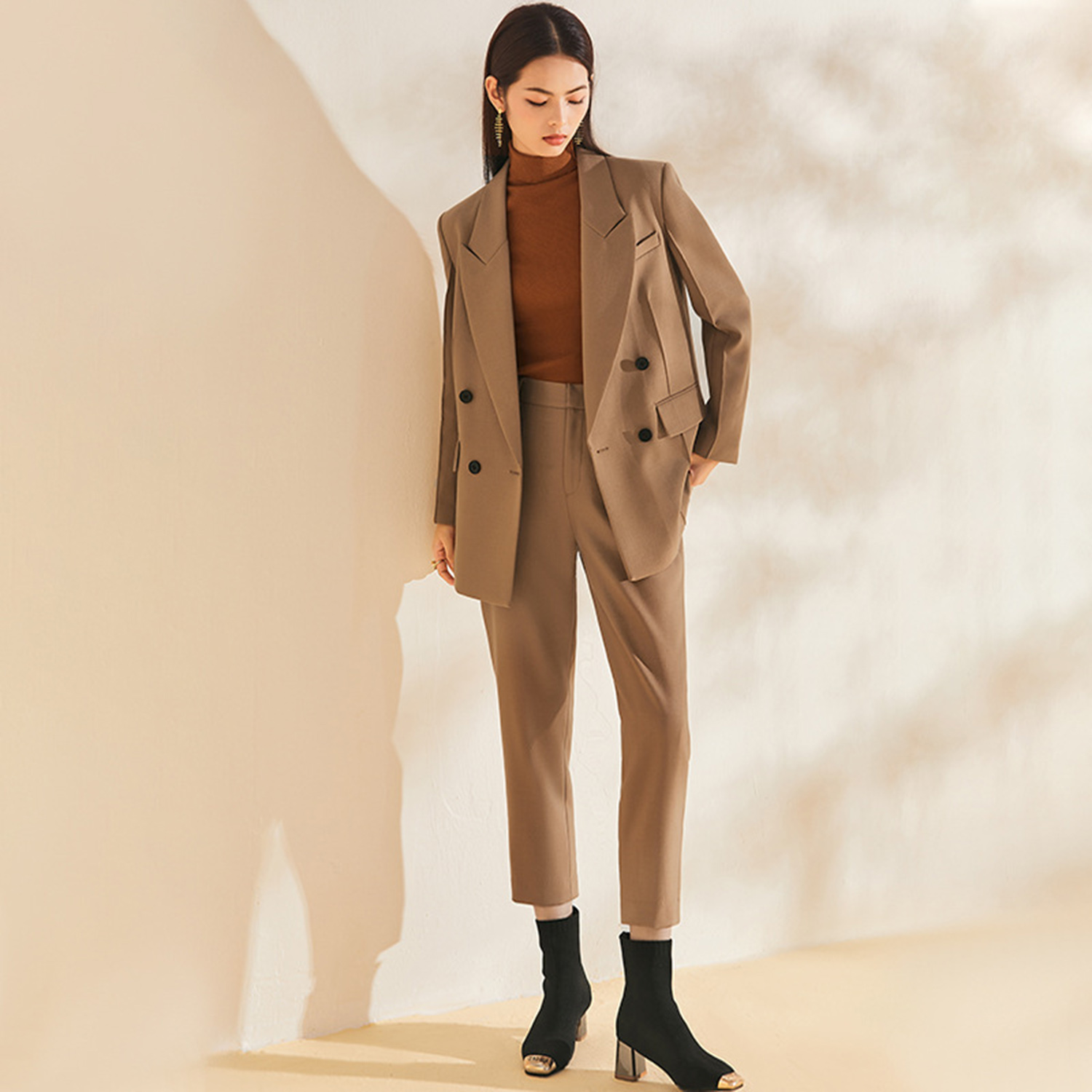 Allingentle Women's Suit Slim  - Double Breasted Blazer recensie en prijs