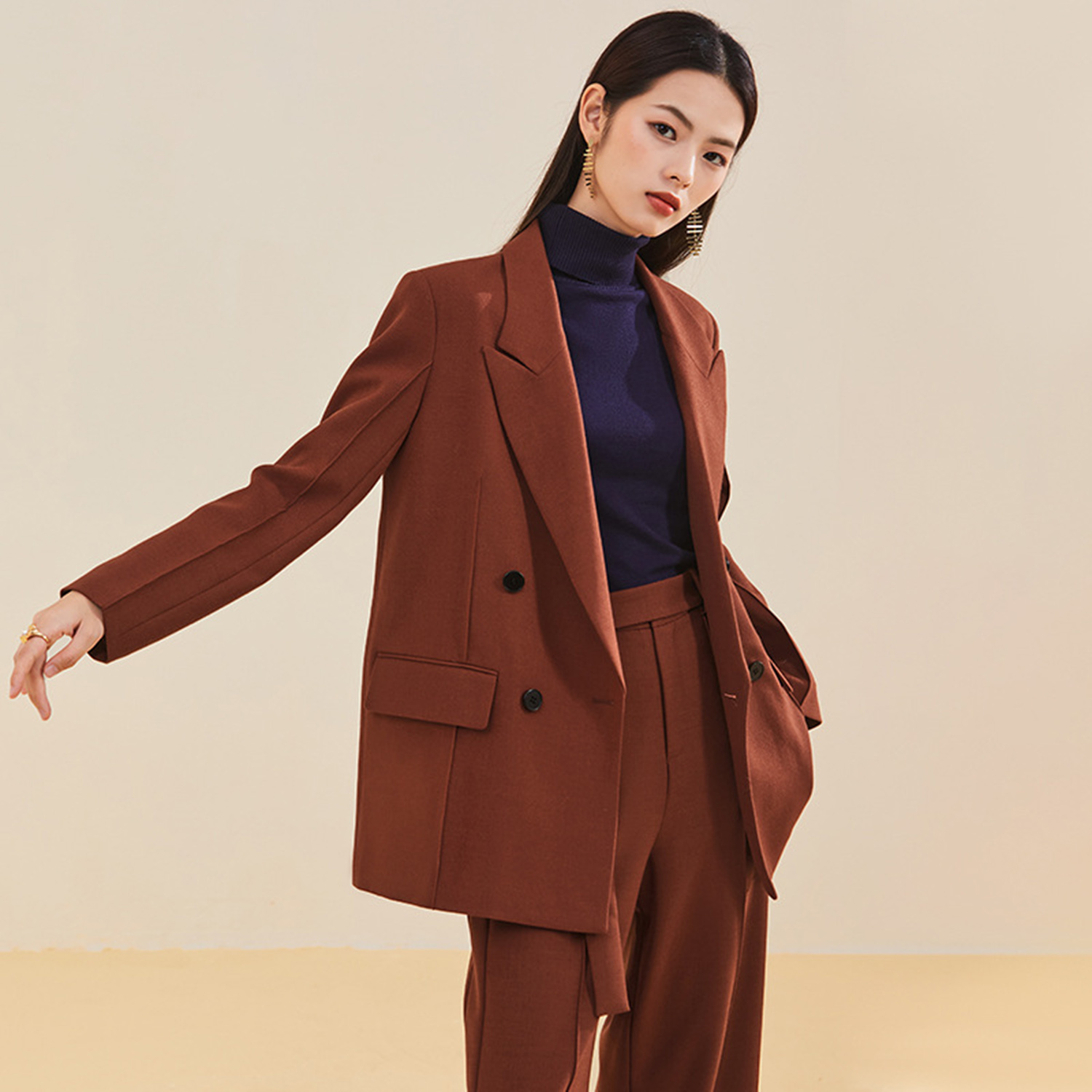 Allingentle Women's Suit Slim  - Double Breasted Blazer recensie en prijs
