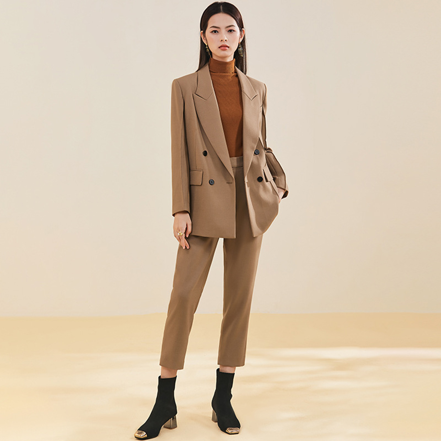 Allingentle Women's Suit Slim  - Double Breasted Blazer recensie en prijs