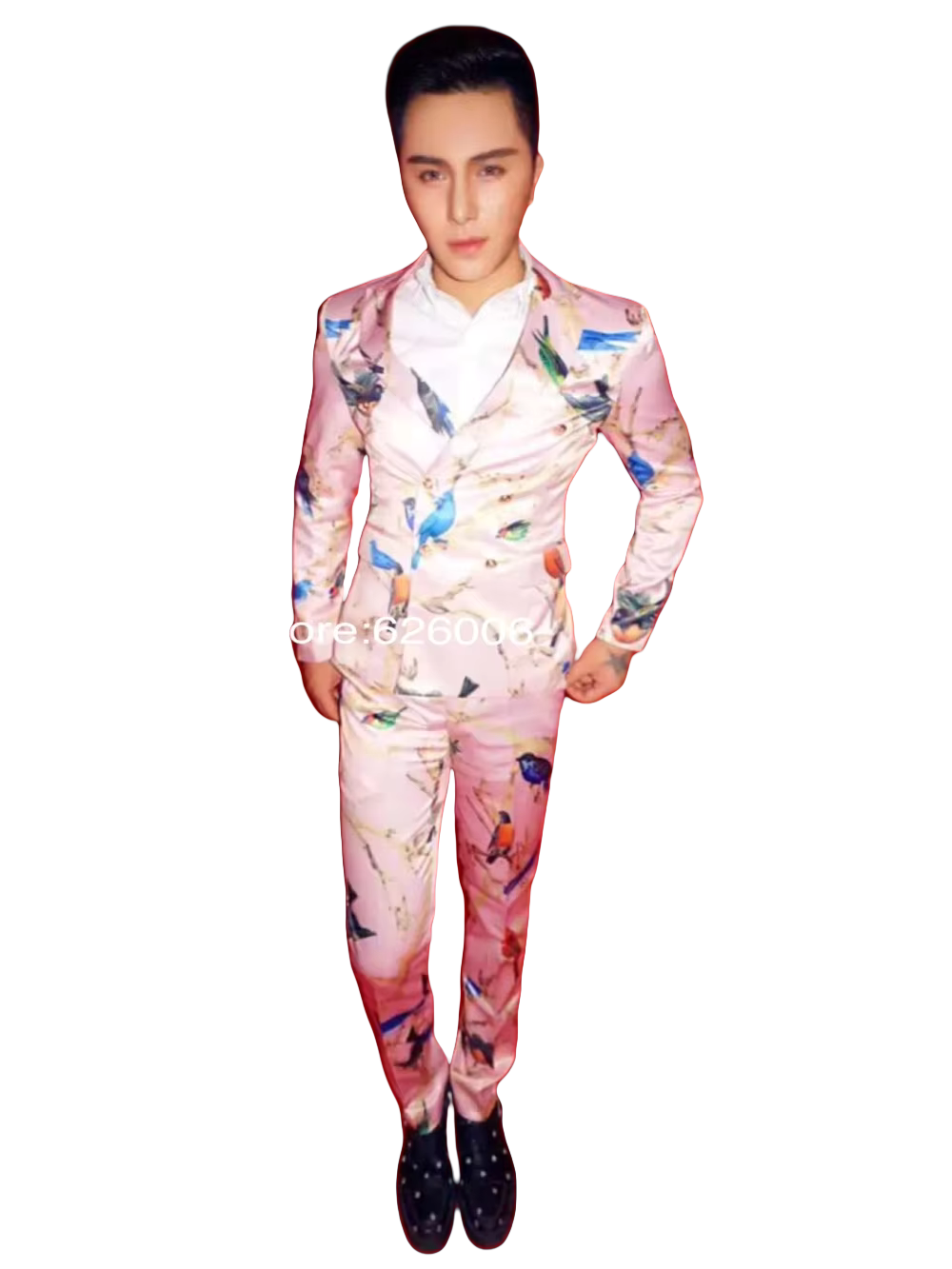 Men's Fashion Flower Pink Bird - Men Formal Party Wear Dress recensie en prijs