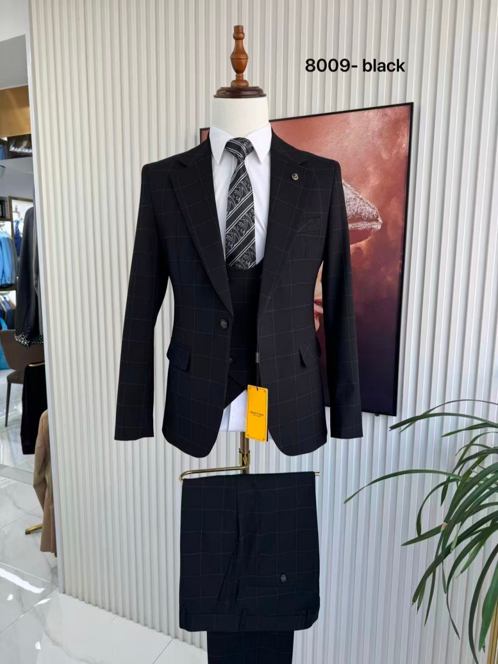Men's Plaid Tuxedo 3 Pieces Ja - Men Formal Wear Office recensie en prijs