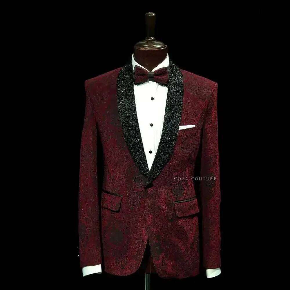 Dark Red Formal Men Suits Jacq - Men'S Formal Wear No Suit recensie en prijs