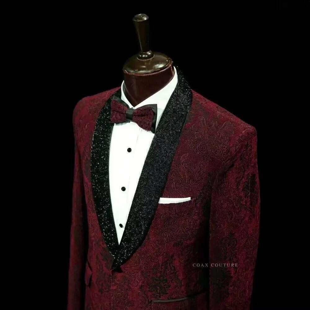 Dark Red Formal Men Suits Jacq - Men'S Formal Wear No Suit recensie en prijs