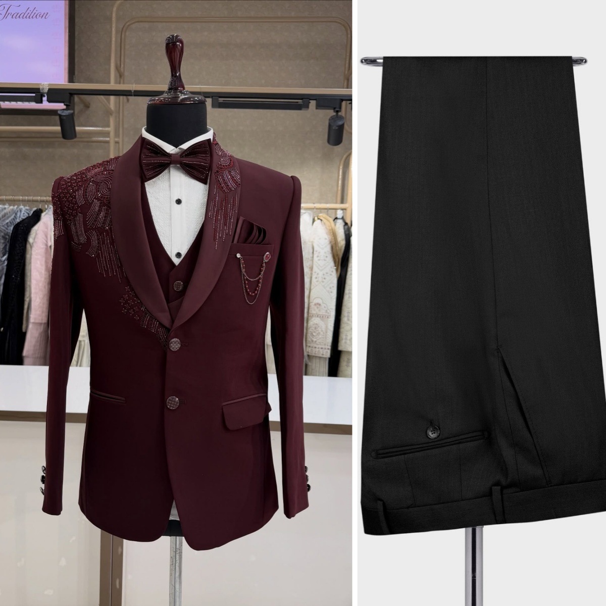 3 Pieces Groom Wedding Tuxedos - Men Formal Wear Modern recensie en prijs