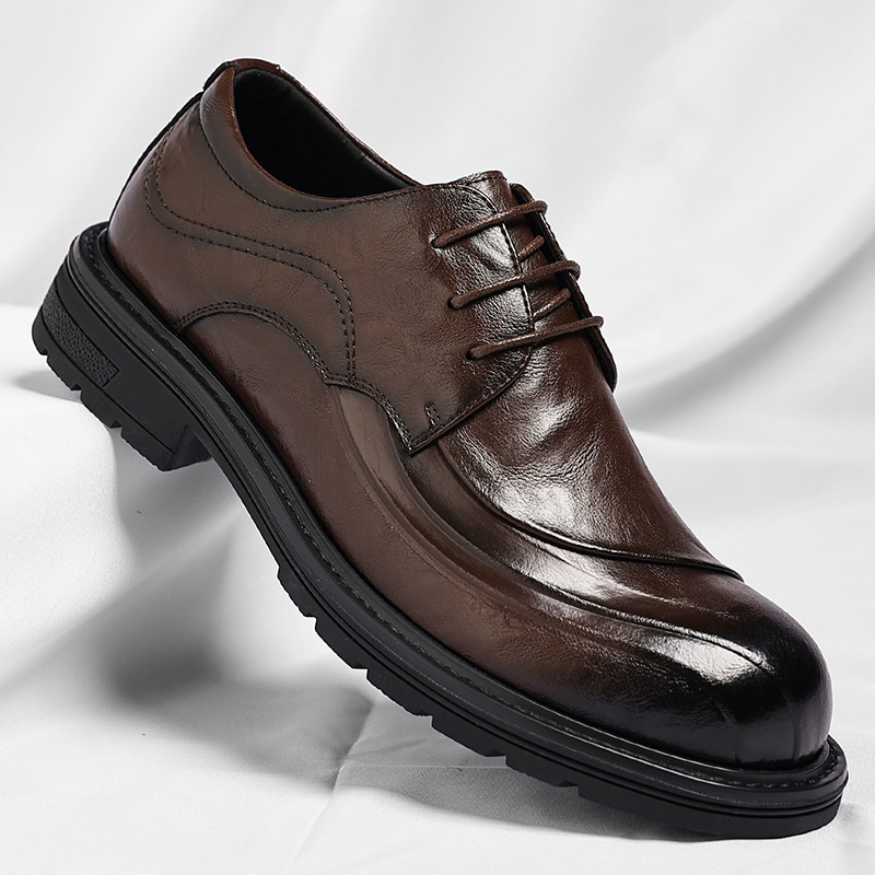 Brown Burnished Genuine Leathe - Men Formal Wear Office recensie en prijs
