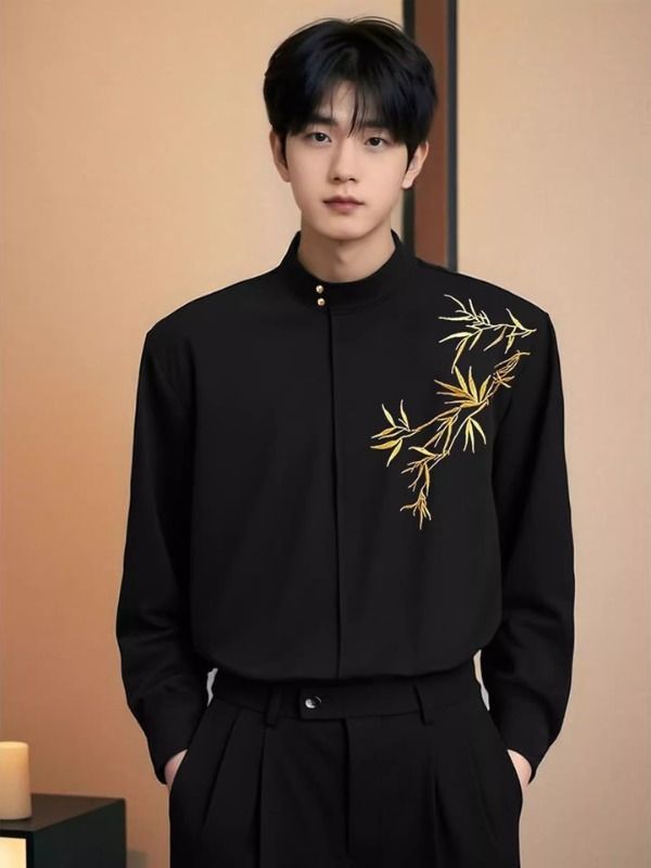 Chinese Style Long Sleeve Embr - Men'S Formal Wear For Engagement recensie en prijs