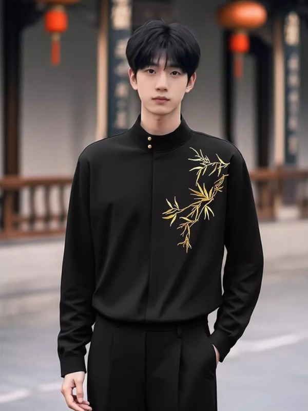 Chinese Style Long Sleeve Embr - Men'S Formal Wear For Engagement recensie en prijs