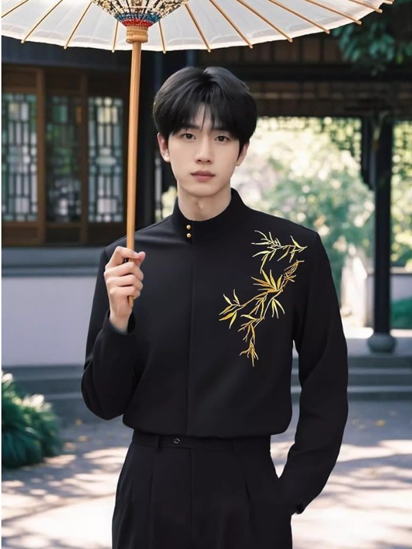 Chinese Style Long Sleeve Embr - Men'S Formal Wear For Engagement recensie en prijs