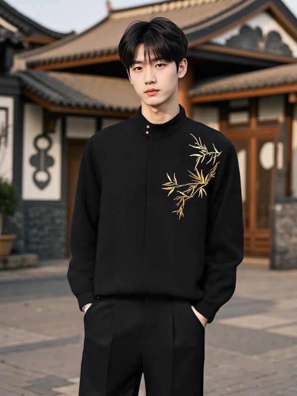 Chinese Style Long Sleeve Embr - Men'S Formal Wear For Engagement recensie en prijs