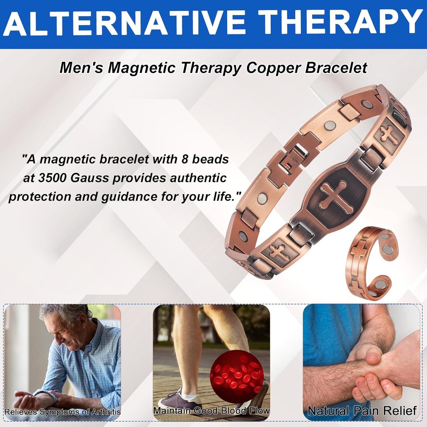 Men 99.99% Pure Copper Magneti - Men'S Formal Wear Jewelry recensie en prijs