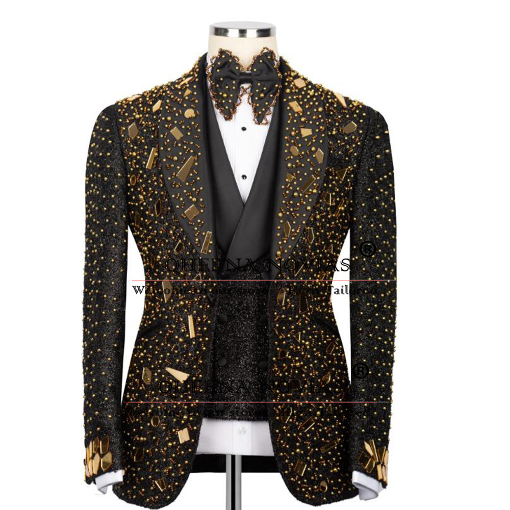 Sparkly Crystals Beading Suit  - Men'S Formal Wear For Reception recensie en prijs
