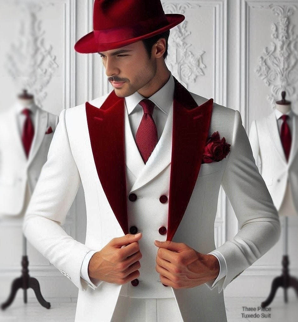 Formal Man Tuxedos Velvet 3 Pc - Men'S Formal Wear For Graduation recensie en prijs