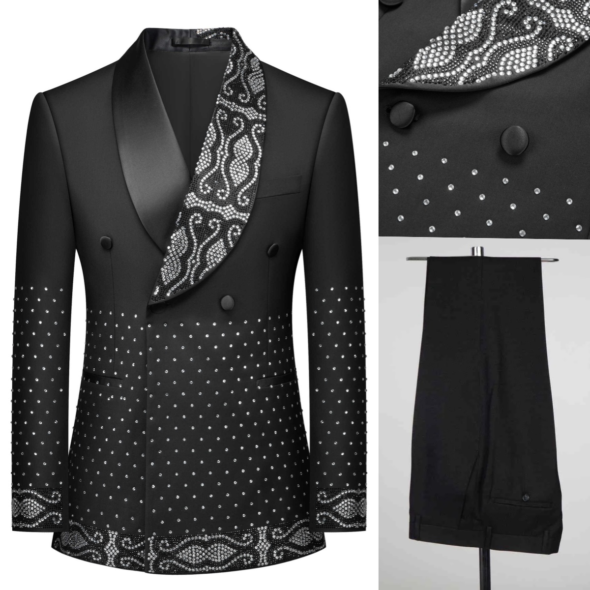 Real Picture Men Suit Crystal  - Men'S Formal Wear No Suit recensie en prijs