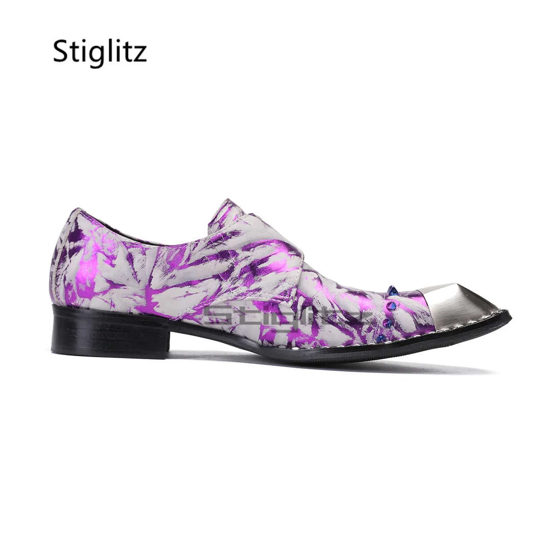 Purple Prints Genuine Leather  - Men Formal Party Wear Dress recensie en prijs
