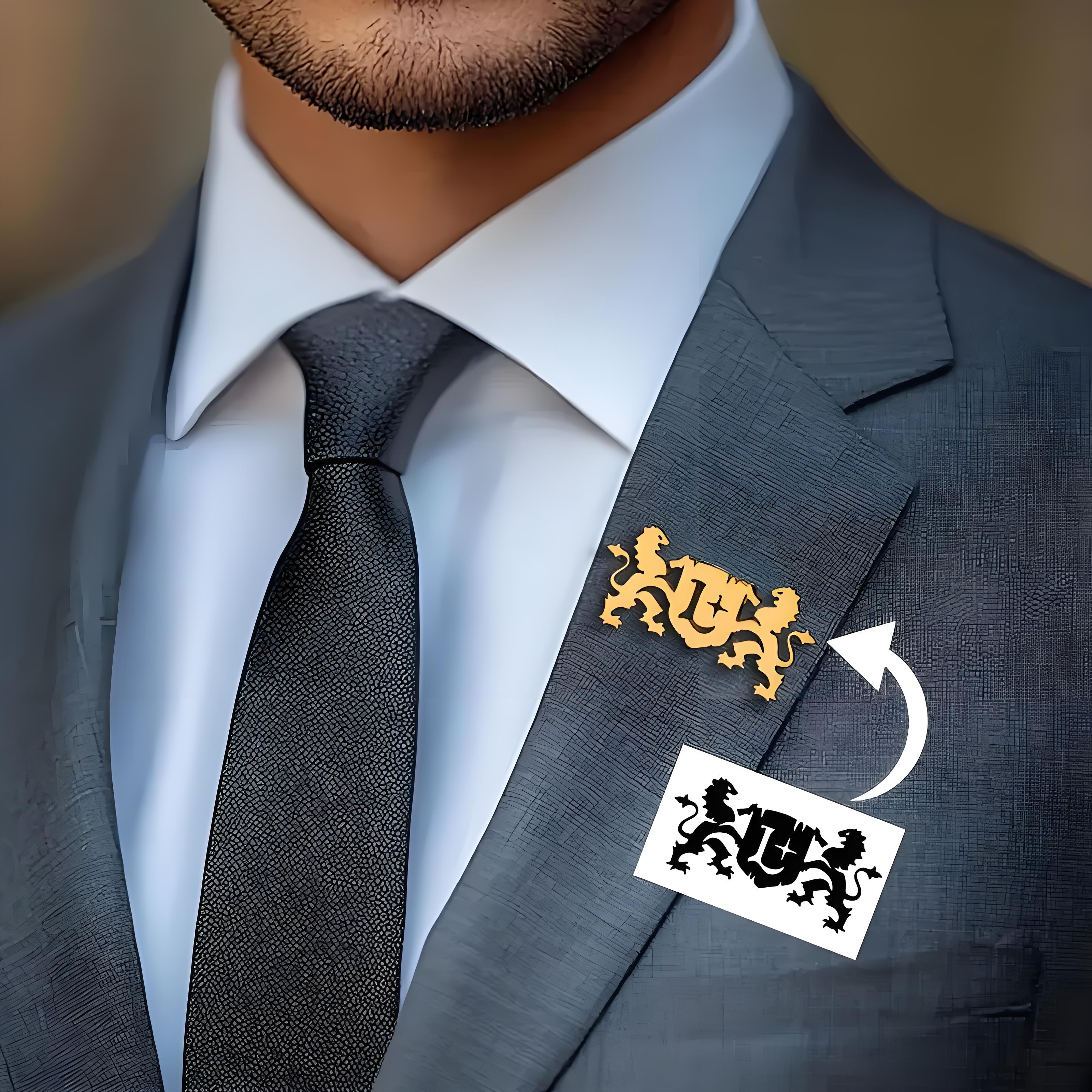 High - End Custom Logo Brooch  - Men'S Formal Wear Jewelry recensie en prijs