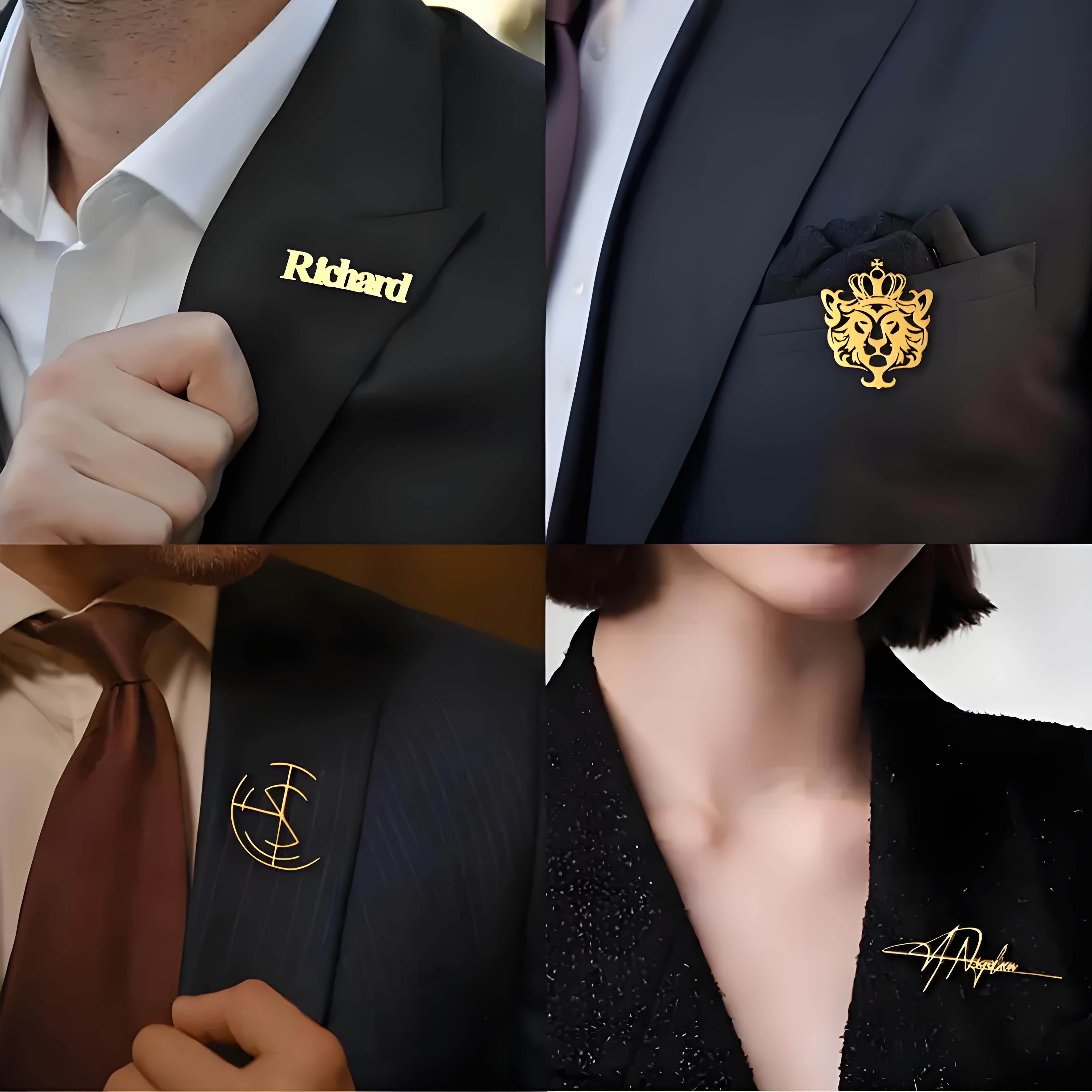 High - End Custom Logo Brooch  - Men'S Formal Wear Jewelry recensie en prijs