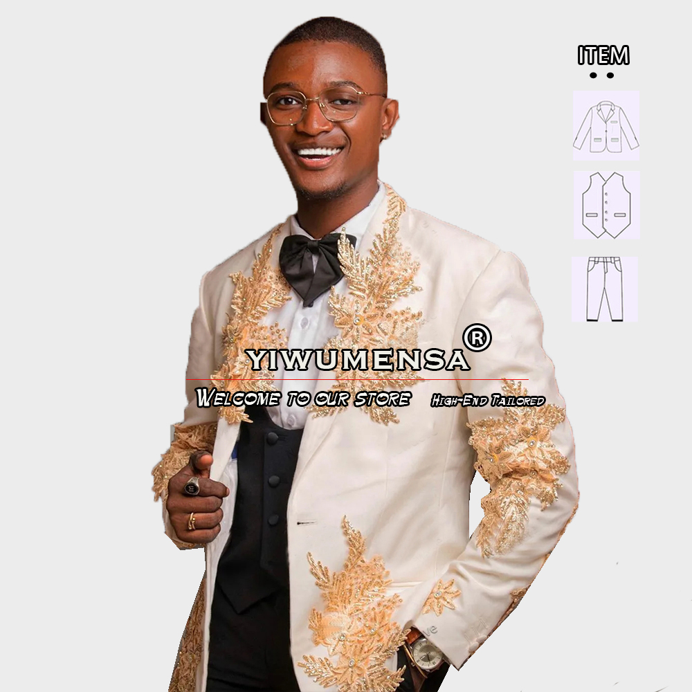 Customized 3 Pieces Suits Men  - Men Formal Party Wear Dress recensie en prijs