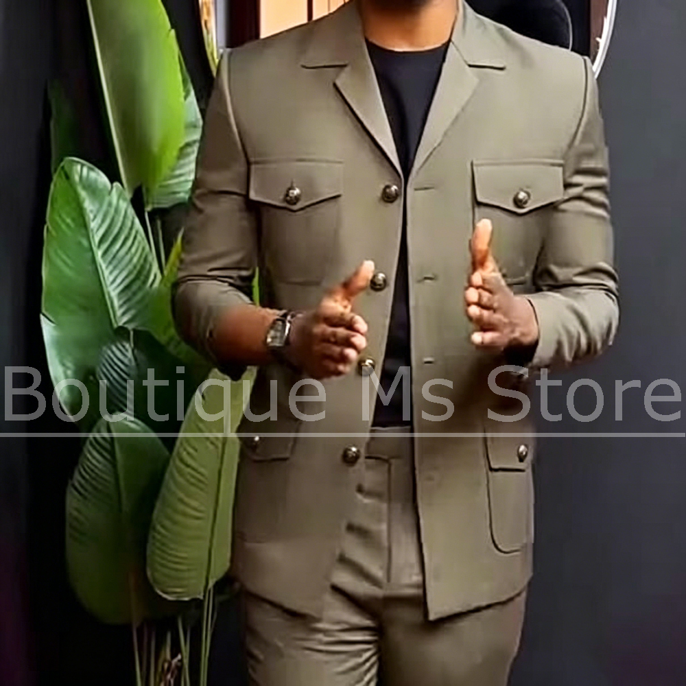 Men Safari Suit Two Piece Set  - Men Formal Wear Office recensie en prijs