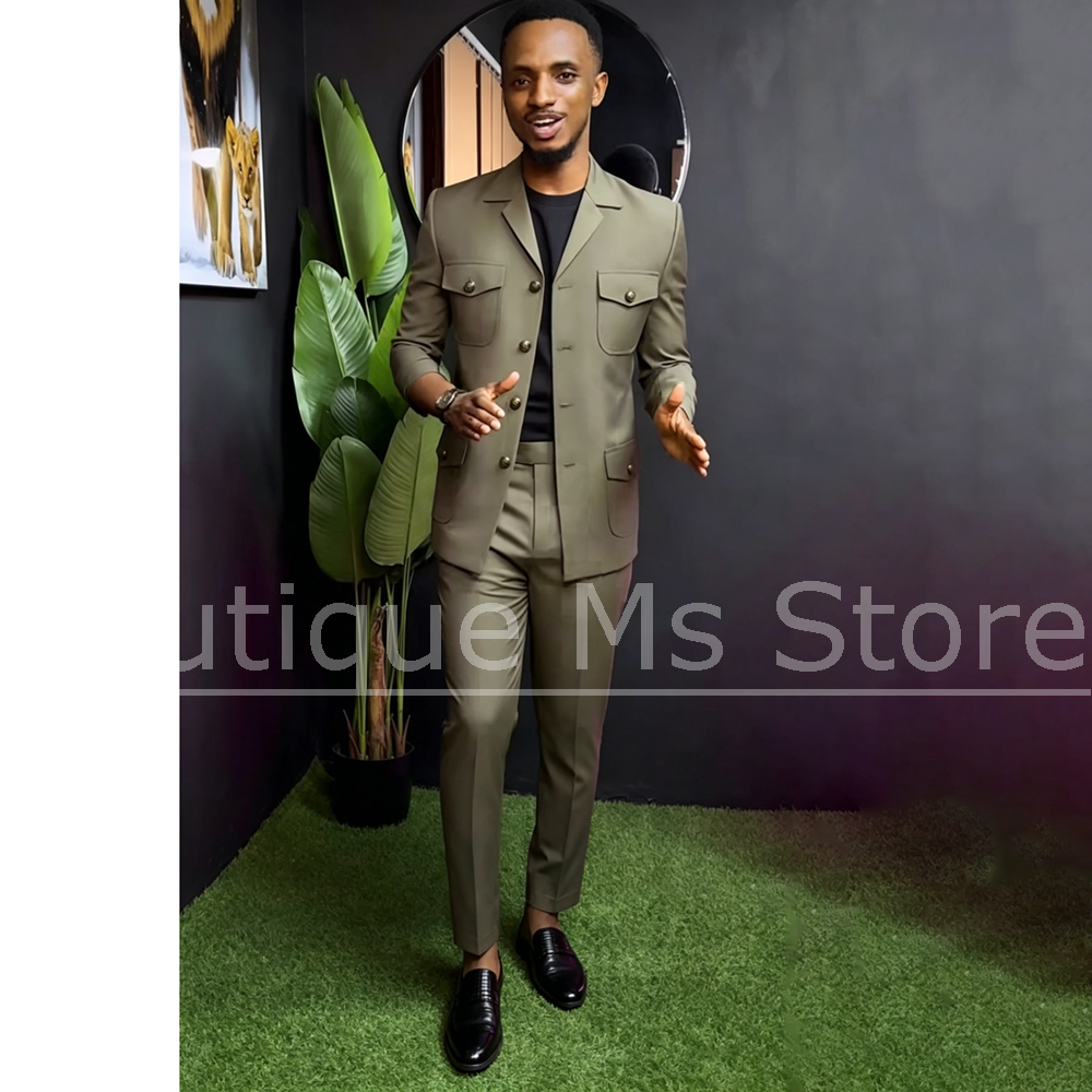 Men Safari Suit Two Piece Set  - Men Formal Wear Office recensie en prijs