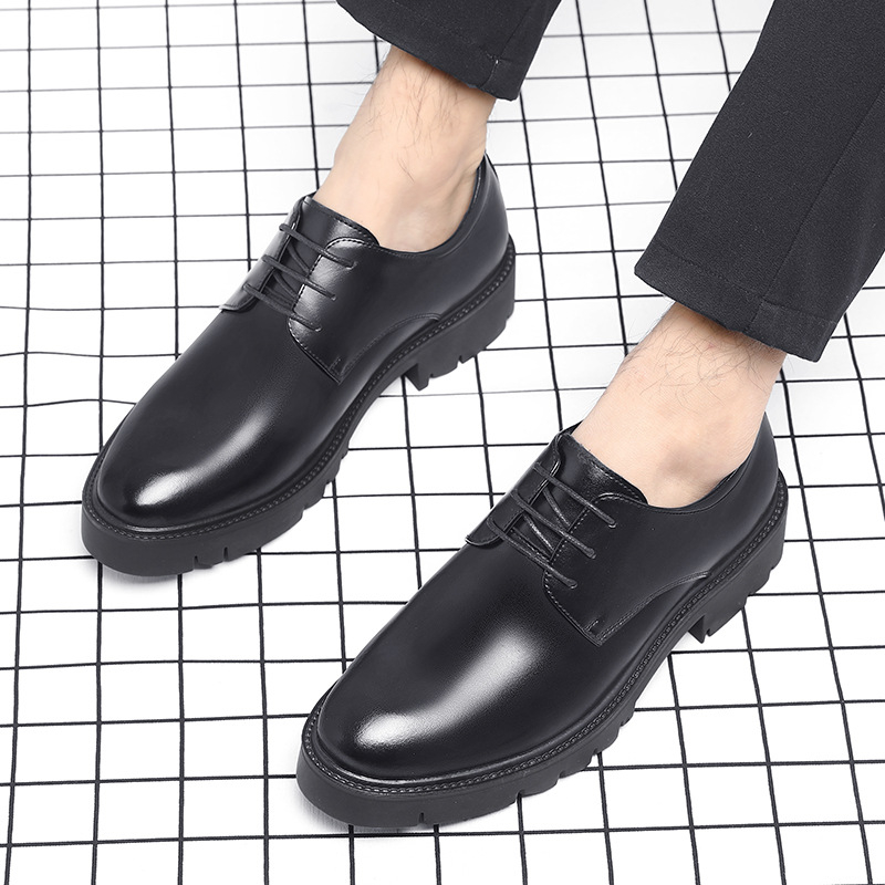 Mens Black Leather Lace Up Dre - Men Formal Wear Office recensie en prijs