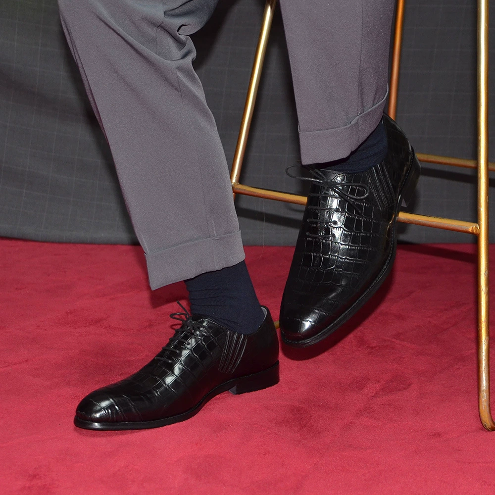 Men's Black Crocodile Pattern  - Men Formal Party Wear Dress recensie en prijs
