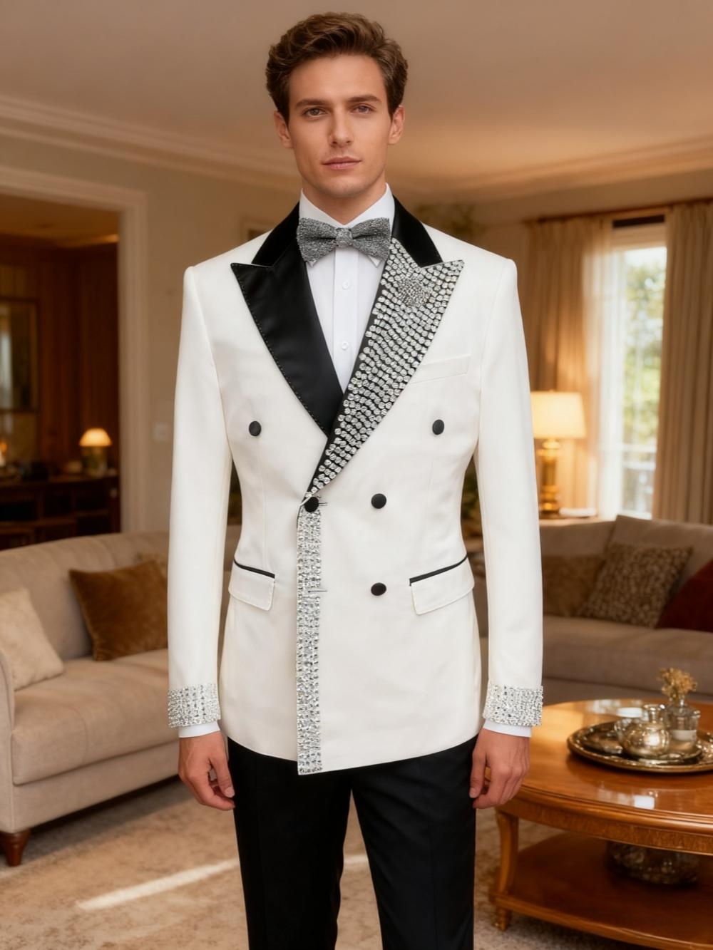 Dazzling Luxury Beaded Men's S - Men'S Formal Wear For Engagement recensie en prijs