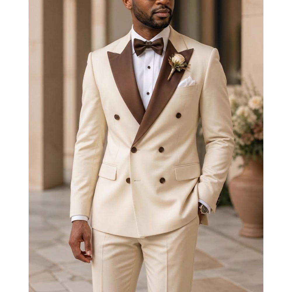 Men Double Breasted Tuxedo Sui - Men Formal Wear Modern recensie en prijs
