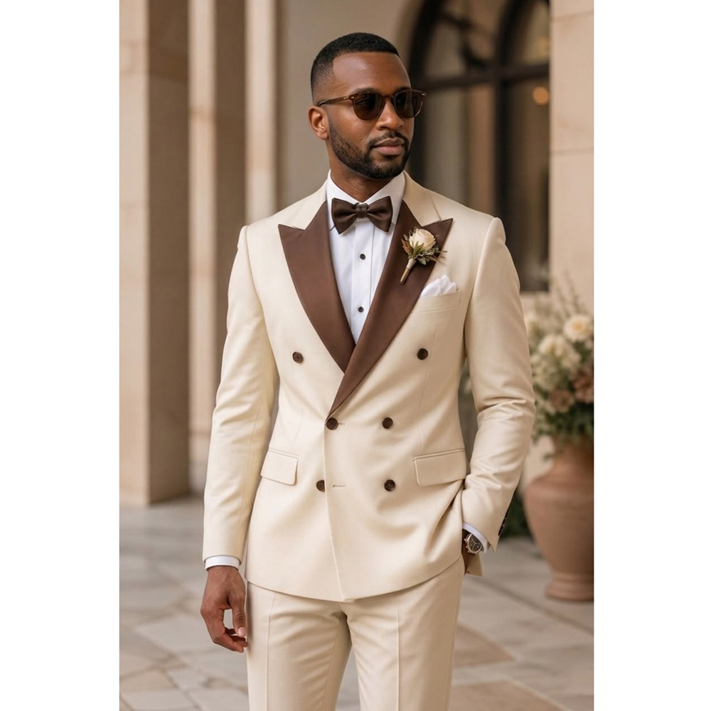Men Double Breasted Tuxedo Sui - Men Formal Wear Modern recensie en prijs